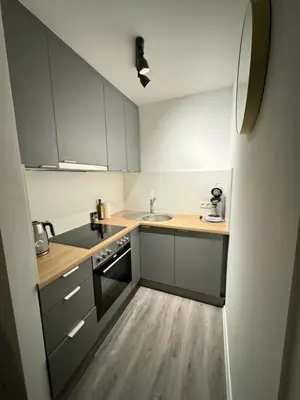 Küche/Küchenzeile in der Unterkunft Cozy City Apartment