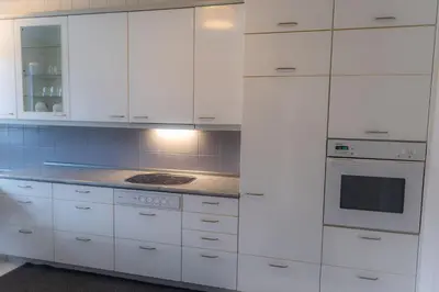 Küche/Küchenzeile in der Unterkunft Kaiserviertel Gastromeile, City, Messe & Stadionnah