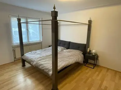 Ein Bett oder Betten in einem Zimmer der Unterkunft Charmante 3-Zimmer Wohnung in Recklinghausen