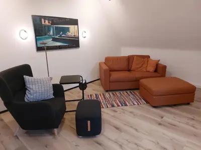 Ein Sitzbereich in der Unterkunft Stadt-Land-Bochum Stiepel