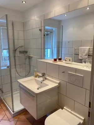 Ein Badezimmer in der Unterkunft Toplage Apartment an Messe Düsseldorf