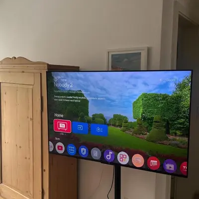 TV/Unterhaltungsangebot in der Unterkunft Toplage Apartment an Messe Düsseldorf