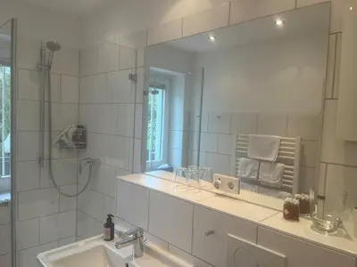 Ein Badezimmer in der Unterkunft Toplage Apartment an Messe Düsseldorf