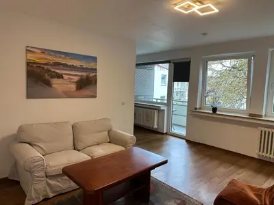 Ein Sitzbereich in der Unterkunft Business Apartment in Duisburg 400m weit von Hbf