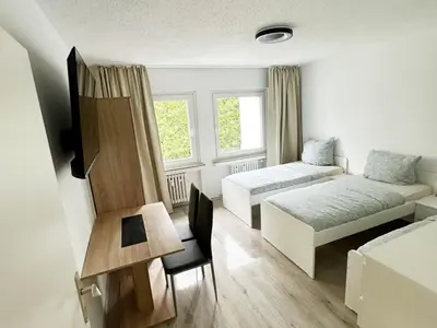 Ein Bett oder Betten in einem Zimmer der Unterkunft Monteurwohnung in Duisburg