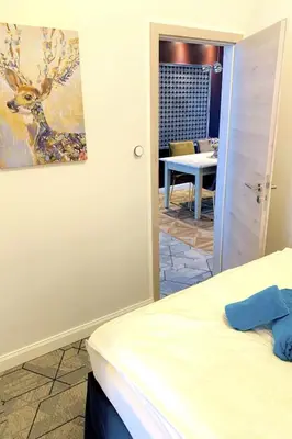 Ein Bett oder Betten in einem Zimmer der Unterkunft Apartment Wohnung 3 im EG by Interhome