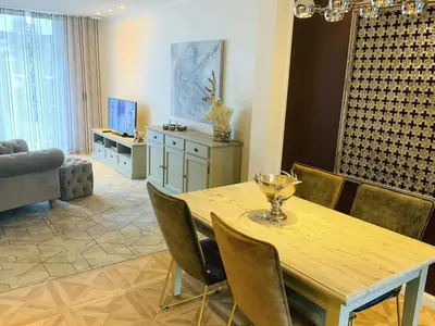 Ein Sitzbereich in der Unterkunft Apartment Wohnung 3 im EG by Interhome
