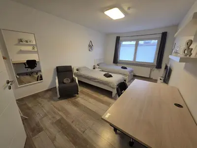 Ein Bett oder Betten in einem Zimmer der Unterkunft Einzelzimmer für bis zu 2 Personen - 4 OG