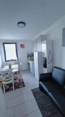 Ein Sitzbereich in der Unterkunft Zentrale Wohnung mit Wohnküche für bis 6 Gäste