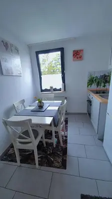 Küche/Küchenzeile in der Unterkunft Zentrale Wohnung mit Wohnküche für bis 6 Gäste