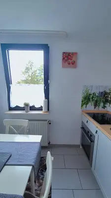 Küche/Küchenzeile in der Unterkunft Zentrale Wohnung mit Wohnküche für bis 6 Gäste