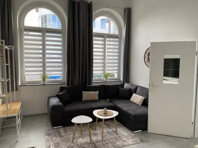 Ein Sitzbereich in der Unterkunft Ferienwohnung in Solingen Innenstadt