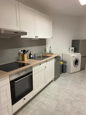 Küche/Küchenzeile in der Unterkunft Ferienwohnung in Solingen Innenstadt