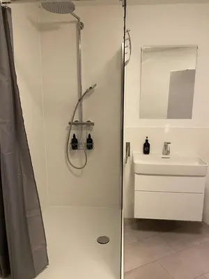Ein Badezimmer in der Unterkunft Ferienwohnung in Solingen Innenstadt