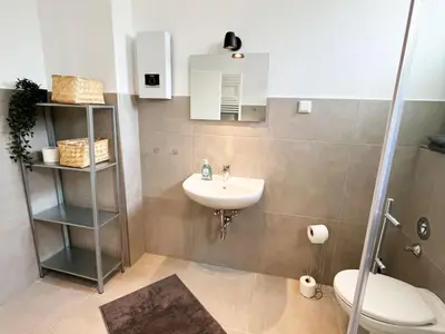 Ein Badezimmer in der Unterkunft Socha Apartments- Monteurwohnung in Mettmann