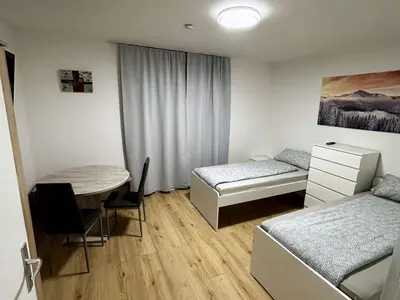 Ein Bett oder Betten in einem Zimmer der Unterkunft Apartment in Bergkamen