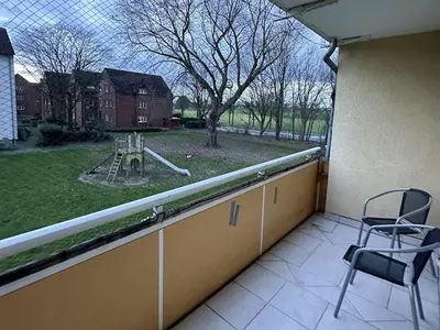 Ein Garten an der Unterkunft Apartment in Bergkamen