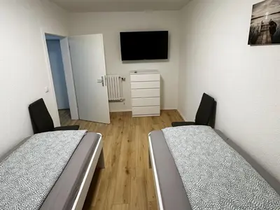 Ein Bett oder Betten in einem Zimmer der Unterkunft Apartment in Bergkamen