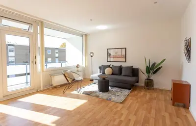Ein Sitzbereich in der Unterkunft SAP12 fitter's apartment in Erkrath