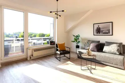 Ein Sitzbereich in der Unterkunft SAP11- Fitter's apartment in Hilden