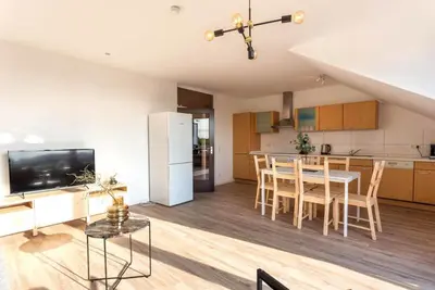 Küche/Küchenzeile in der Unterkunft SAP11- Fitter's apartment in Hilden