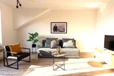 Ein Sitzbereich in der Unterkunft SAP11- Fitter's apartment in Hilden