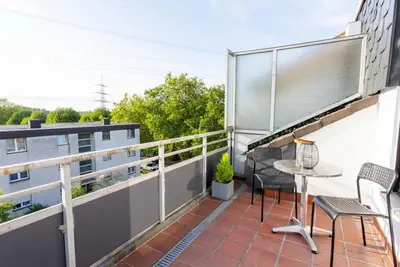 Ein Balkon oder eine Terrasse in der Unterkunft SAP11- Fitter's apartment in Hilden