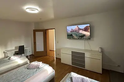 Ein Bett oder Betten in einem Zimmer der Unterkunft Wohnen auf Zeit in Wuppertal