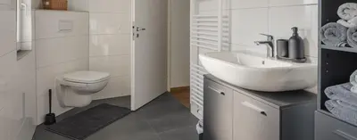 Ein Badezimmer in der Unterkunft Traumlage Baldeneysee - Seeblick an der Kampmannbrücke