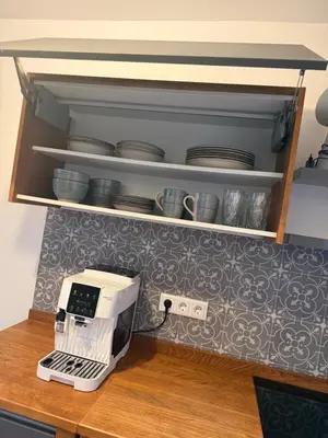 Küche/Küchenzeile in der Unterkunft Q80 Appartement