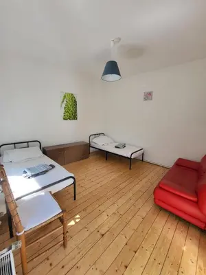 Ein Bett oder Betten in einem Zimmer der Unterkunft Wohnung Nähe Rhein