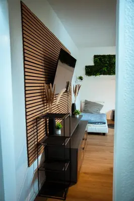 Ein Bett oder Betten in einem Zimmer der Unterkunft Wohnung am See