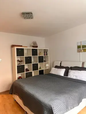Ein Bett oder Betten in einem Zimmer der Unterkunft Apartment near the city center