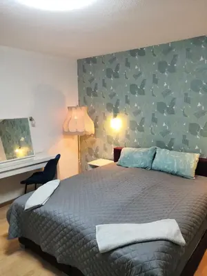 Ein Bett oder Betten in einem Zimmer der Unterkunft Ferienwohnung Laura am Bahnhof Schwerte Central