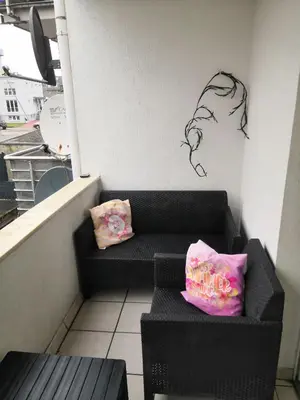 Ein Sitzbereich in der Unterkunft Ferienwohnung Laura am Bahnhof Schwerte Central