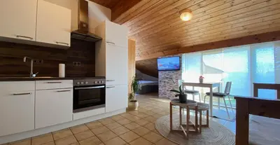 Küche/Küchenzeile in der Unterkunft LOEH38 Apartment Schalksmühle