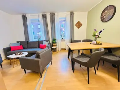 Ein Sitzbereich in der Unterkunft Fewo am Disselhook