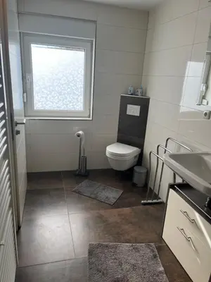 Ein Badezimmer in der Unterkunft Am Stadtwald Bissingheim