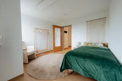 Ein Bett oder Betten in einem Zimmer der Unterkunft Komfortquartier Schwerte