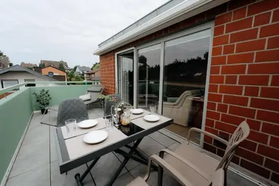 Ein Balkon oder eine Terrasse in der Unterkunft Komfortquartier Schwerte