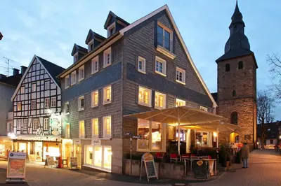 Das Gebäude in dem sich die Ferienwohnung befindet