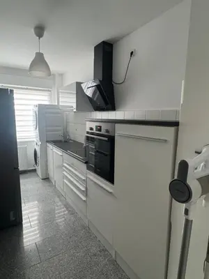 Küche/Küchenzeile in der Unterkunft Modernes City Apartment 2 Min zum HBF Mülheim