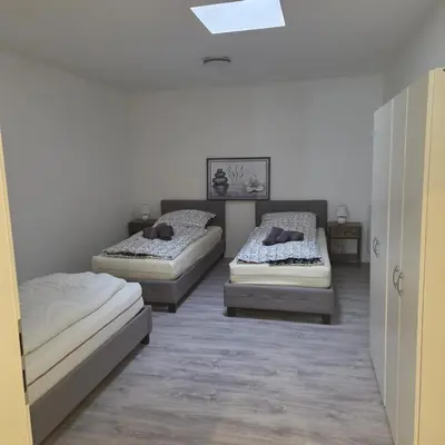 Ein Bett oder Betten in einem Zimmer der Unterkunft Altes Sägewerk 5