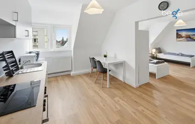 Ein Sitzbereich in der Unterkunft BEGE APARTMENTS UrbanStay