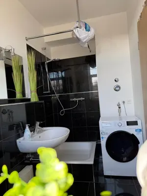 Ein Badezimmer in der Unterkunft Modernes Studio am Hafen Bergkamen - Hannah