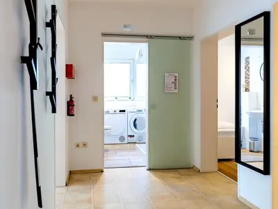 Grundriss der Unterkunft BudgetRoom 3 SZ Balkonwohnung für Teams