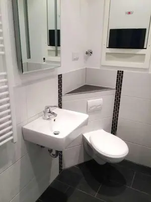 Ein Badezimmer in der Unterkunft Verkehrsgünstiges Apartment für Messebesuche