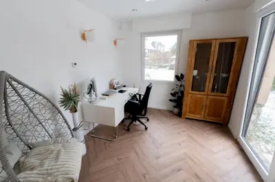 Ein Sitzbereich in der Unterkunft Haus in Duisburg