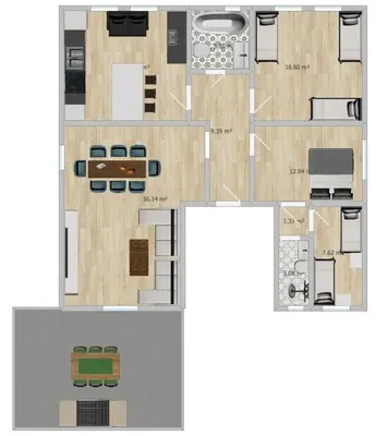 Grundriss der Unterkunft Midnight Loft