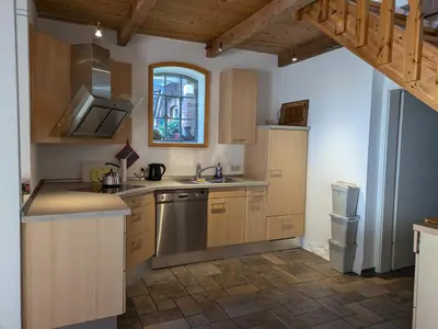Küche/Küchenzeile in der Unterkunft Ferienwohnung Bauernhofromantik